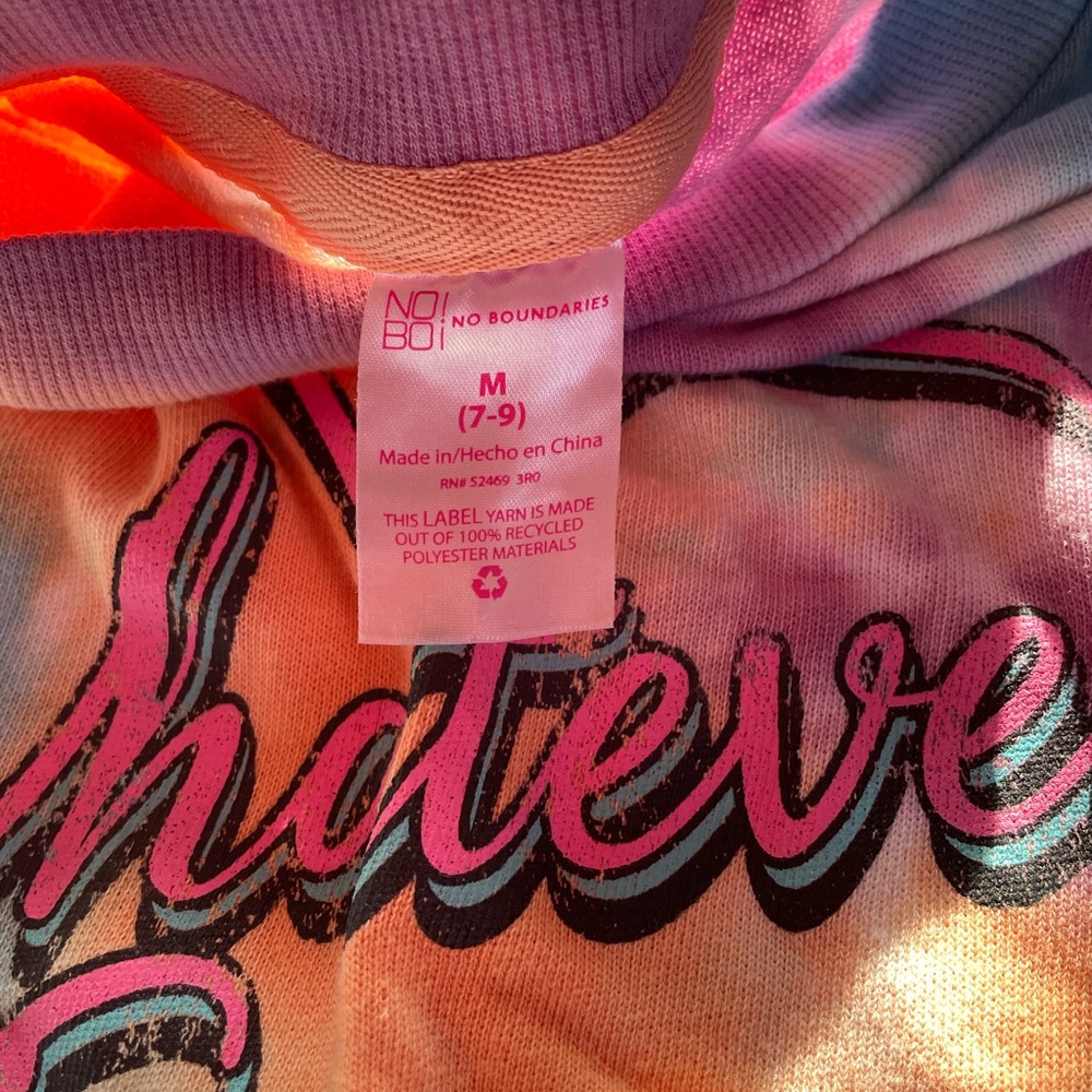 No boundaries tie dye sweatshirt size m - Picture 2 of 4